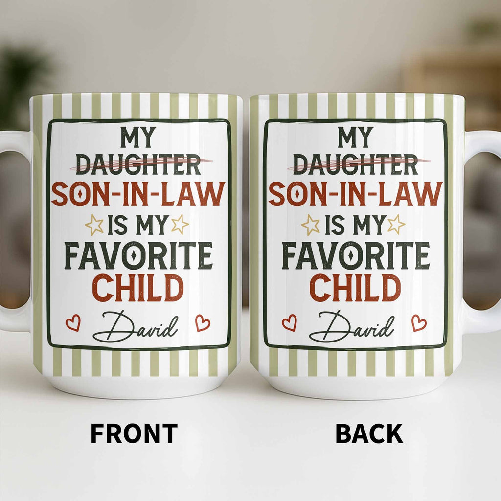 Personalized Custom Coffee Mug for Son-in-Law with Heart Stars Edge-to-edge Mug GradoCreations