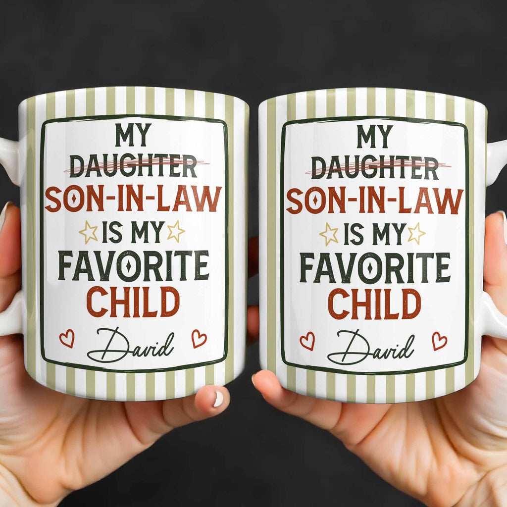 Personalized Custom Coffee Mug for Son-in-Law with Heart Stars Edge-to-edge Mug GradoCreations
