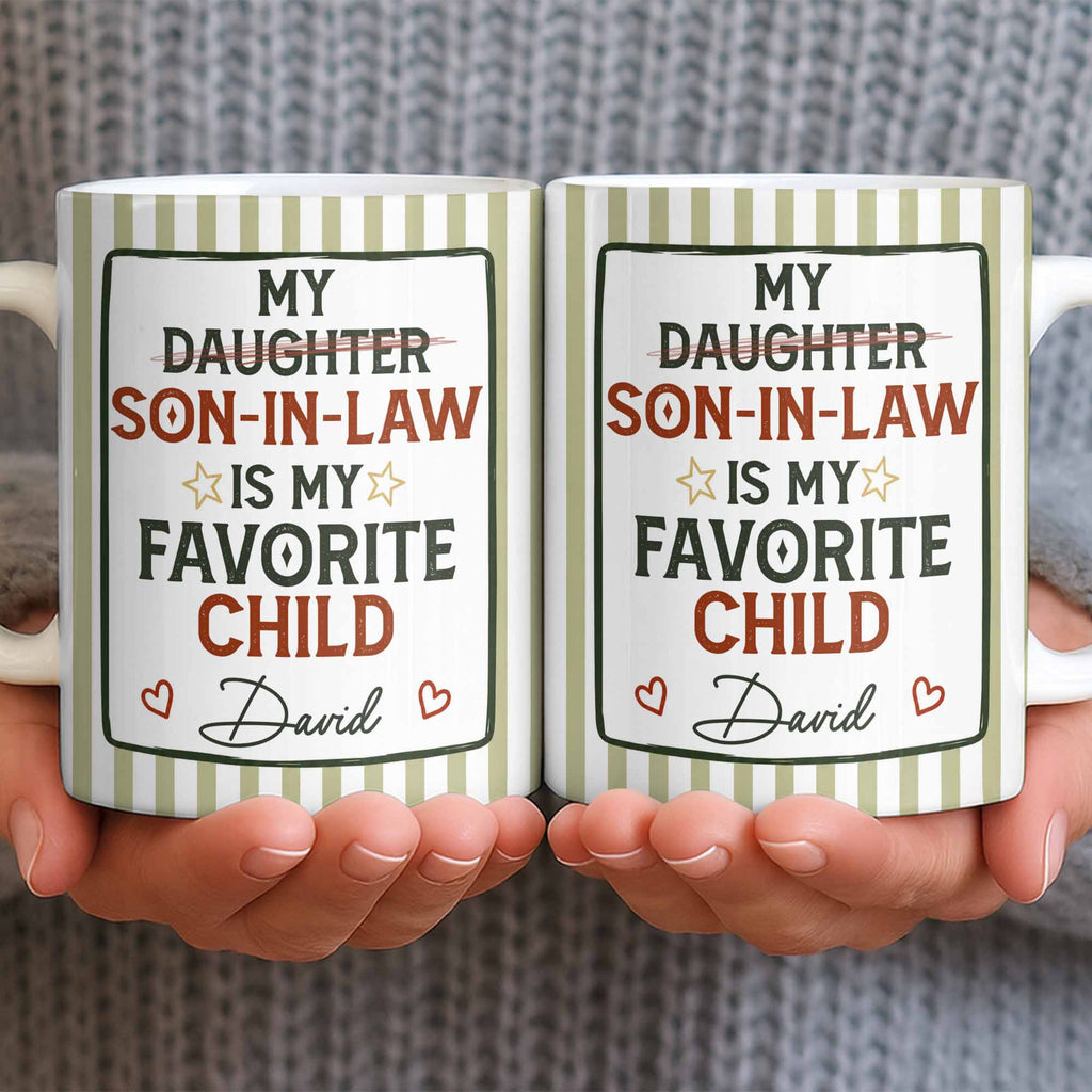 Personalized Custom Coffee Mug for Son-in-Law with Heart Stars Edge-to-edge Mug GradoCreations