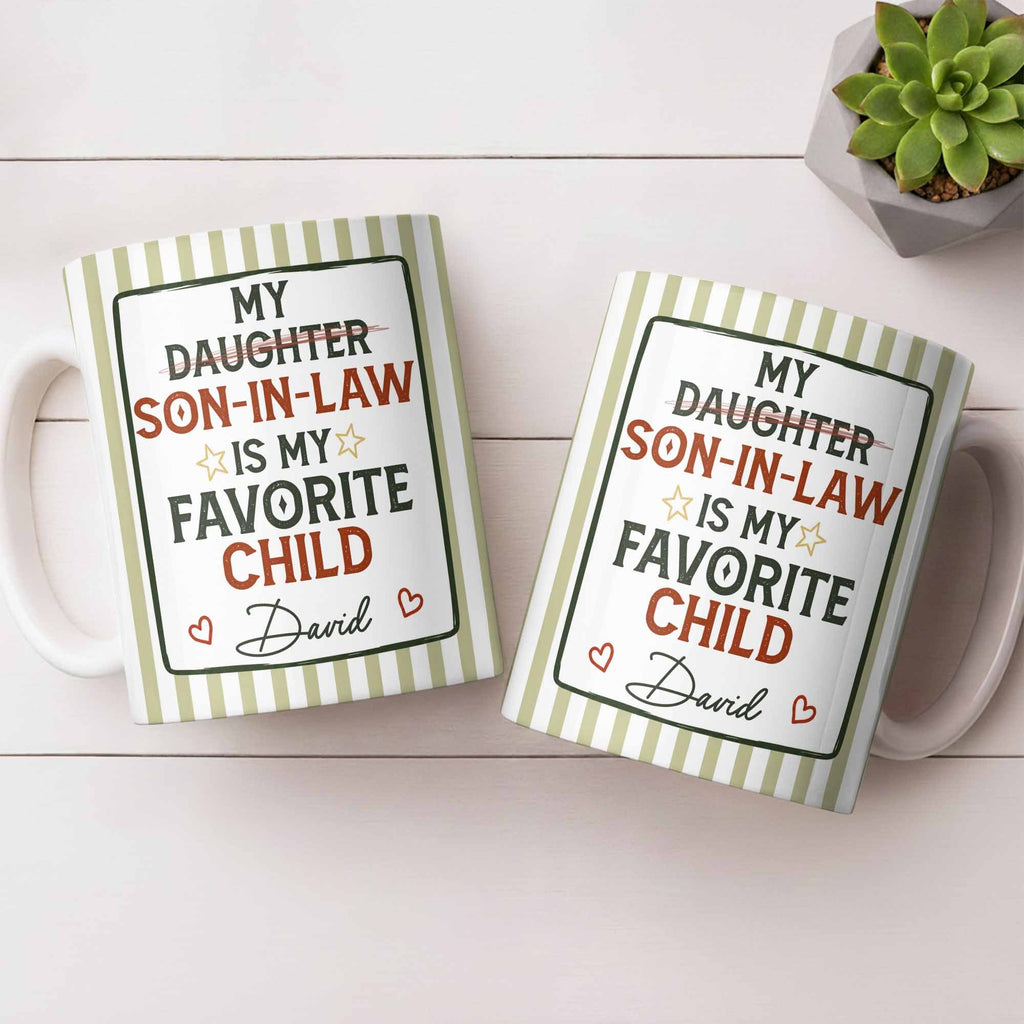 Personalized Custom Coffee Mug for Son-in-Law with Heart Stars Edge-to-edge Mug GradoCreations