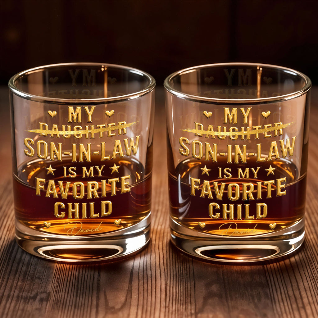 Personalized Whiskey Glass Custom Name Gift for Son-in-Law Whiskey Glass GradoCreations