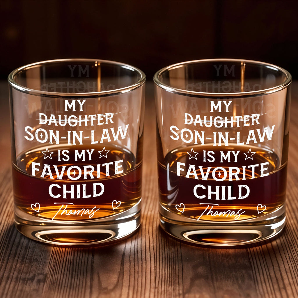 Personalized Whiskey Glass Custom Name Gift for Son-In-Law Whiskey Glass GradoCreations