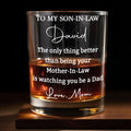 Personalized Whiskey Glass Custom Name Gift for Son-in-Law Whiskey Glass GradoCreations