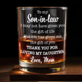 Personalized Custom Whiskey Glass Gift for Son-in-Law - 8oz & 11oz Whiskey Glass GradoCreations