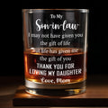 Personalized Whiskey Glass Custom Text Gift for Son-in-Law Whiskey Glass GradoCreations