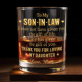 Personalized Custom Whiskey Glass Thank You Gift for Son-In-Law Whiskey Glass GradoCreations