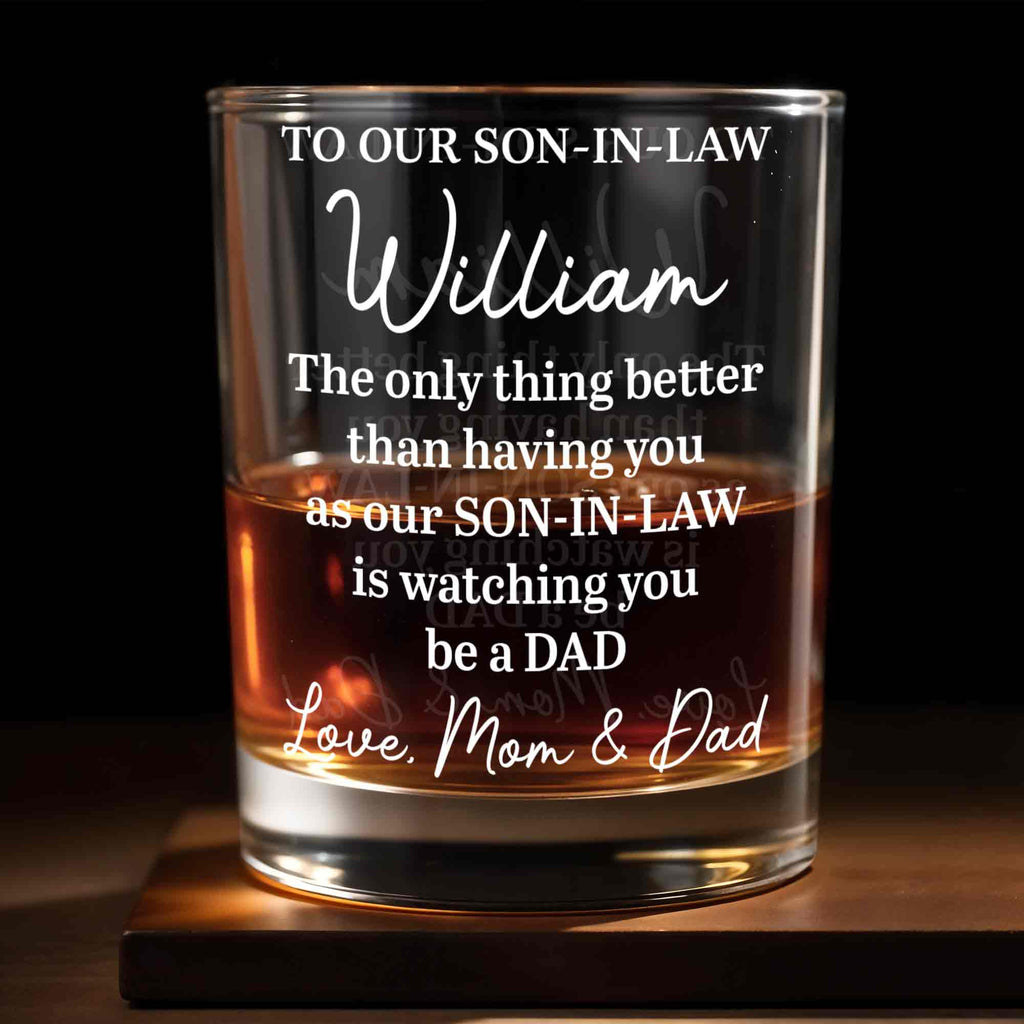 Personalized Engraved Whiskey Glass Gift for Son-in-Law Whiskey Glass GradoCreations