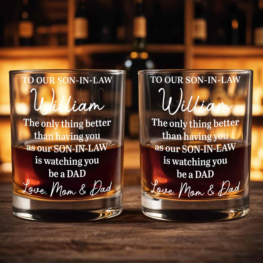 Personalized Engraved Whiskey Glass Gift for Son-in-Law Whiskey Glass GradoCreations