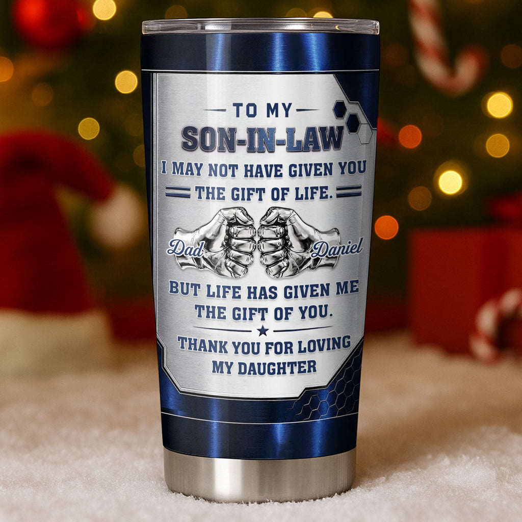Personalized 20oz Stainless Steel Tumbler Custom Gift for Son-in-Law 20oz Tumbler GradoCreations