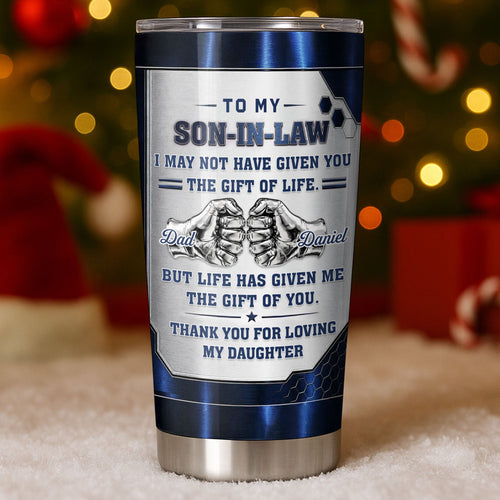 Personalized 20oz Stainless Steel Tumbler Custom Gift for Son-in-Law 20oz Tumbler GradoCreations