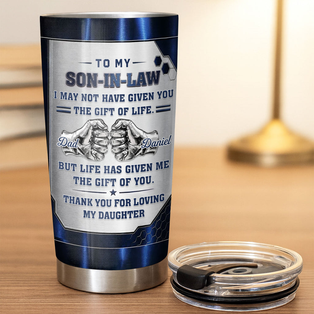 Personalized 20oz Stainless Steel Tumbler Custom Gift for Son-in-Law 20oz Tumbler GradoCreations