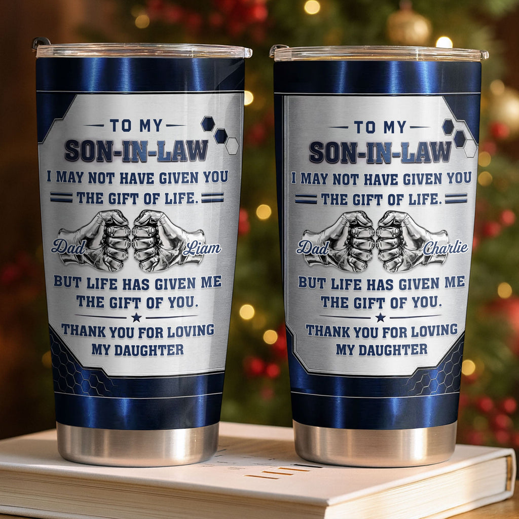 Personalized 20oz Stainless Steel Tumbler Custom Gift for Son-in-Law 20oz Tumbler GradoCreations