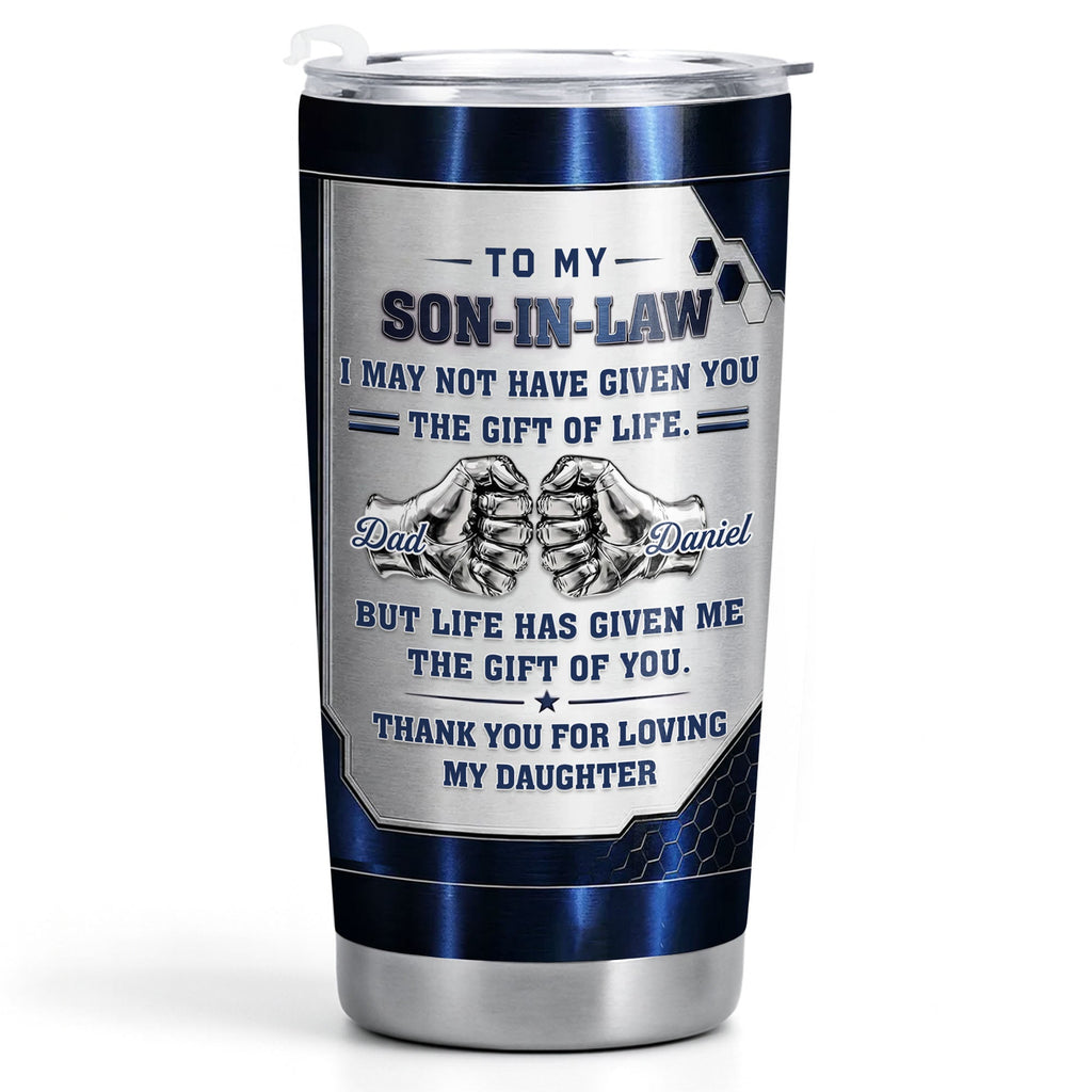 Personalized 20oz Stainless Steel Tumbler Custom Gift for Son-in-Law 20oz Tumbler GradoCreations