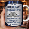 Personalized Fist Bump Coffee Mug Custom Gift for Son-in-Law Edge-to-edge Mug GradoCreations