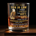 Personalized Custom Whiskey Glass Gift for Son-in-Law Eagle Design Whiskey Glass GradoCreations