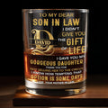 Personalized Custom Whiskey Glass Gift for Son-in-Law - Elegant Design Whiskey Glass GradoCreations