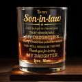 Personalized Custom Whiskey Glass Gift for Son-in-Law Whiskey Glass GradoCreations