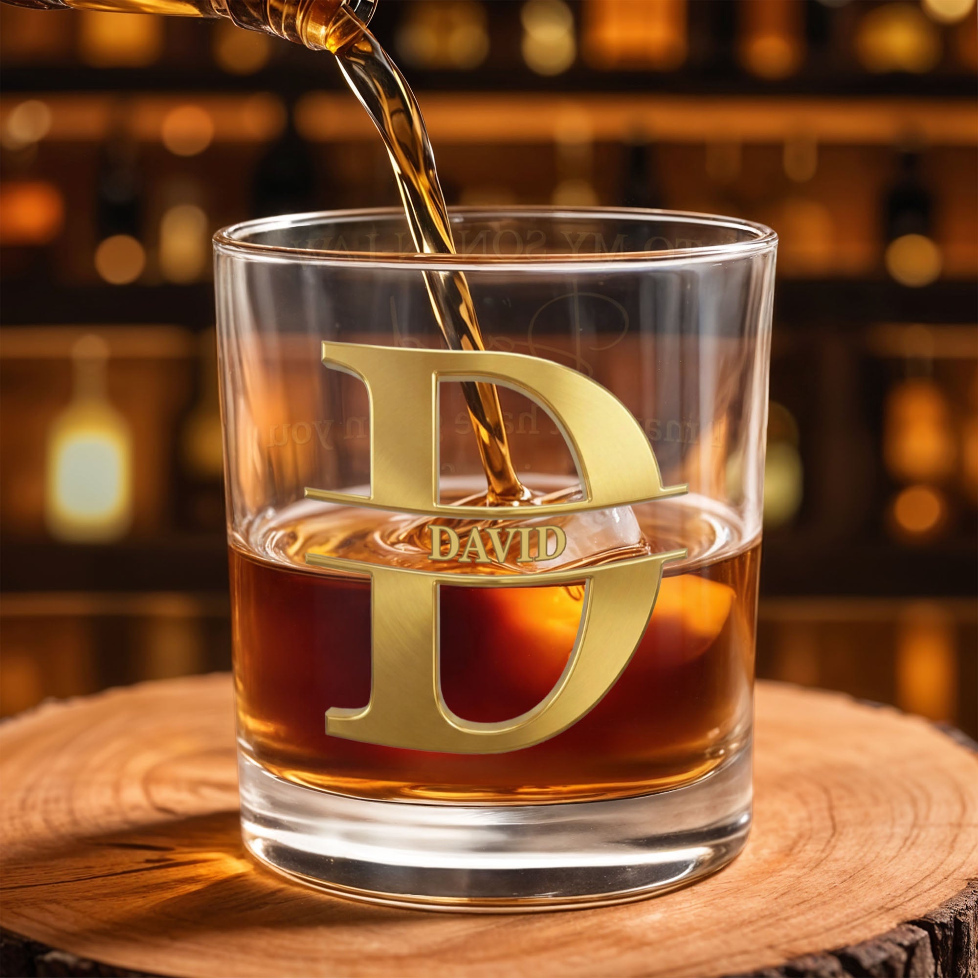 Personalized Custom Whiskey Glass Gift for Son-in-Law Whiskey Glass GradoCreations