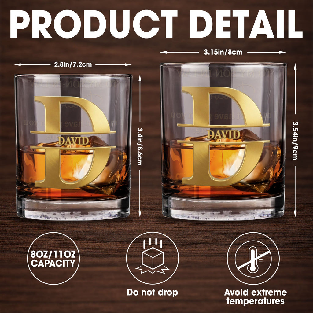 Personalized Custom Whiskey Glass Gift for Son-in-Law Whiskey Glass GradoCreations