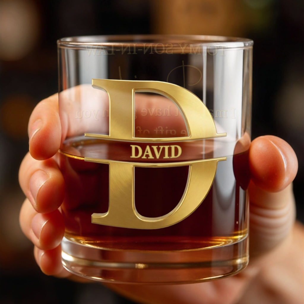 Personalized Custom Whiskey Glass Gift for Son-in-Law Whiskey Glass GradoCreations