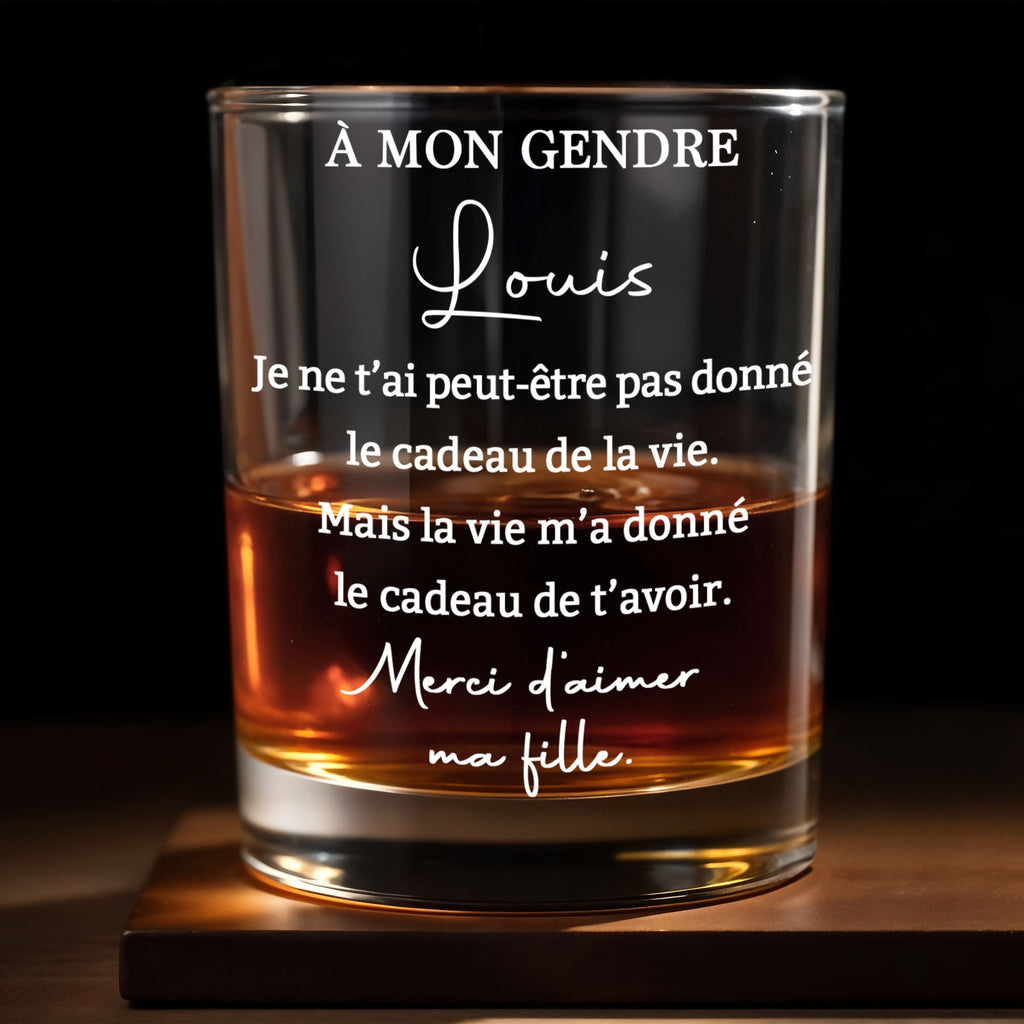 Personalized Custom Whiskey Glass Gift for Son-in-Law Whiskey Glass GradoCreations