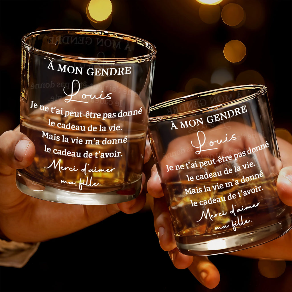 Personalized Custom Whiskey Glass Gift for Son-in-Law Whiskey Glass GradoCreations
