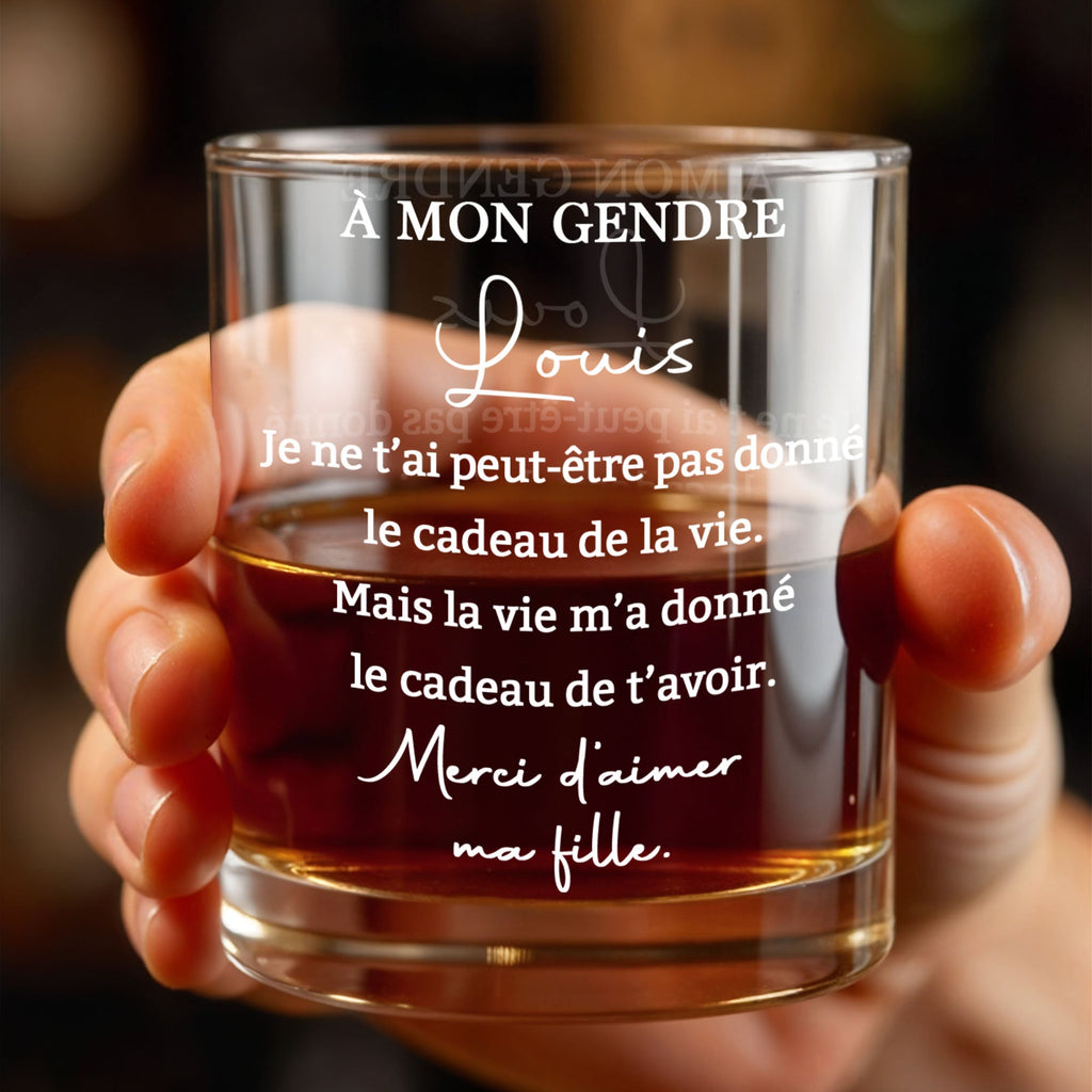 Personalized Custom Whiskey Glass Gift for Son-in-Law Whiskey Glass GradoCreations