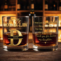 Personalized Custom Whiskey Glass Monogram Gift for Son-In-Law