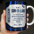 Personalized Custom Coffee Mug Gift for Son-in-Law Metallic Design Edge-to-edge Mug GradoCreations