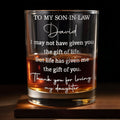 Personalized Whiskey Glass Engraved Gift for Son-in-Law Whiskey Glass GradoCreations