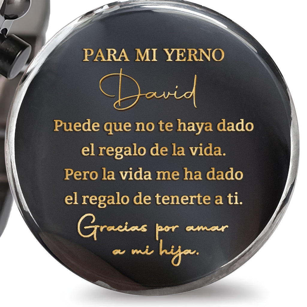 Personalized Engraved Wooden Watch Gift for Son-in-Law Wooden Watches GradoCreations