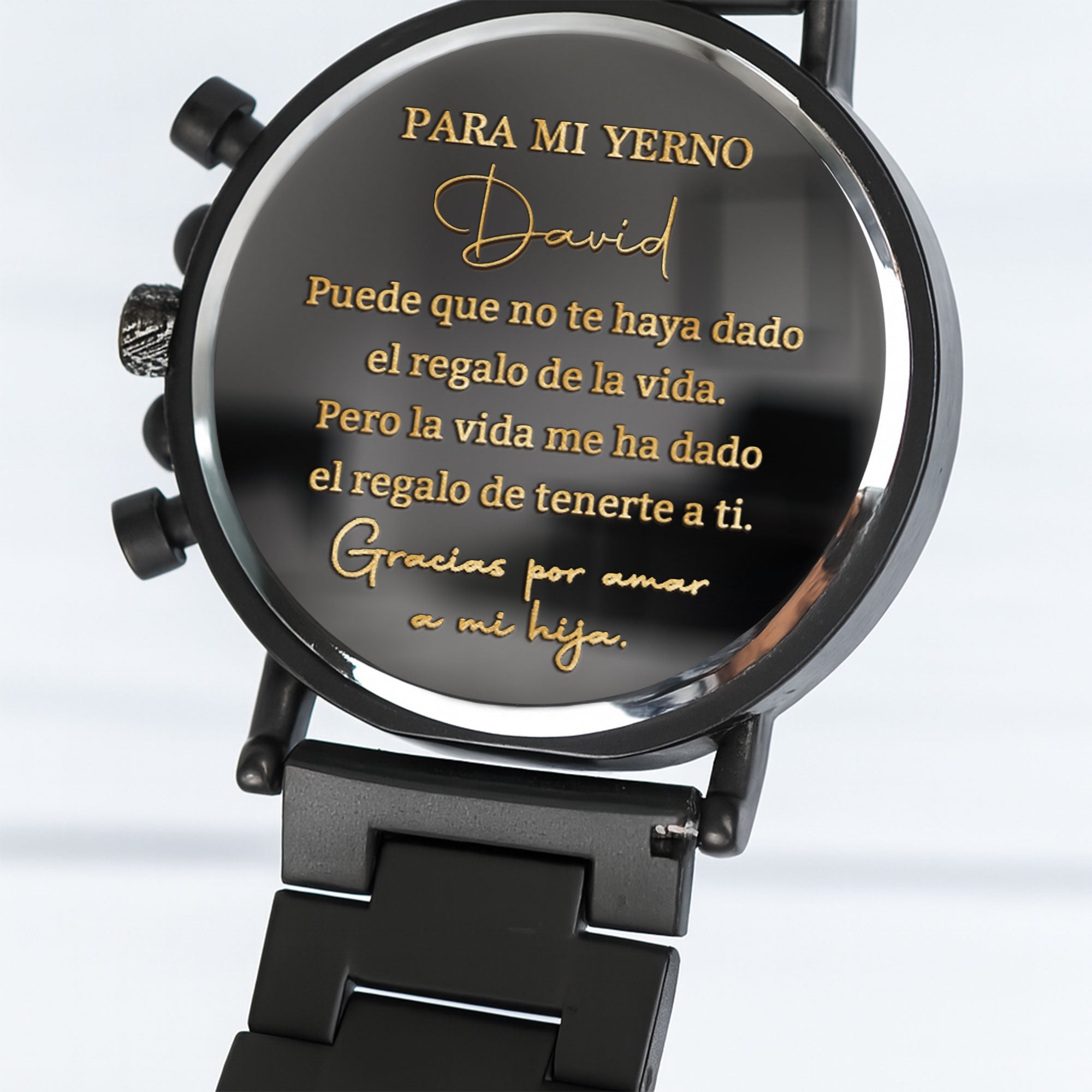 Personalized Engraved Wooden Watch Gift for Son-in-Law Wooden Watches GradoCreations