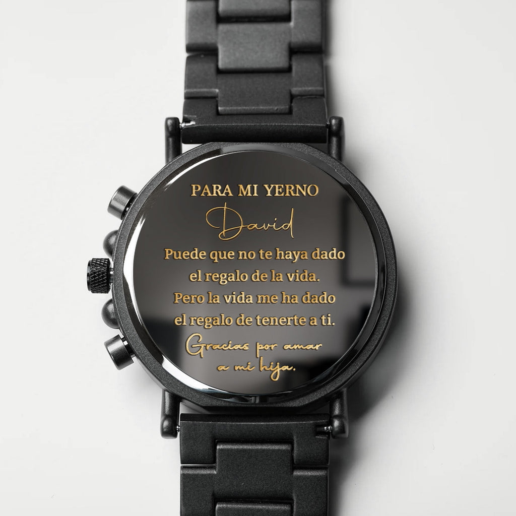 Personalized Engraved Wooden Watch Gift for Son-in-Law Wooden Watches GradoCreations