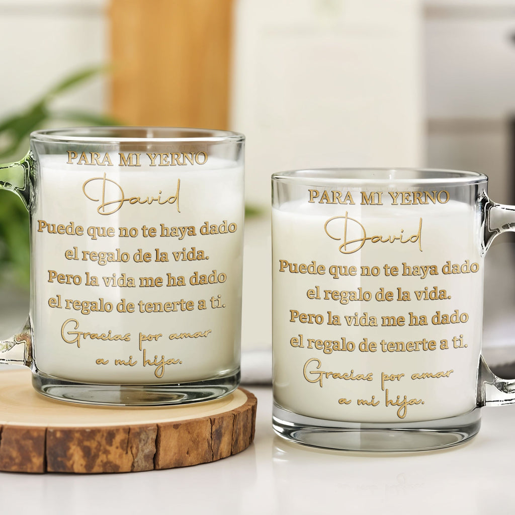 Personalized Custom Glass Mug Unique Gift for Son-in-Law Glass Mug GradoCreations