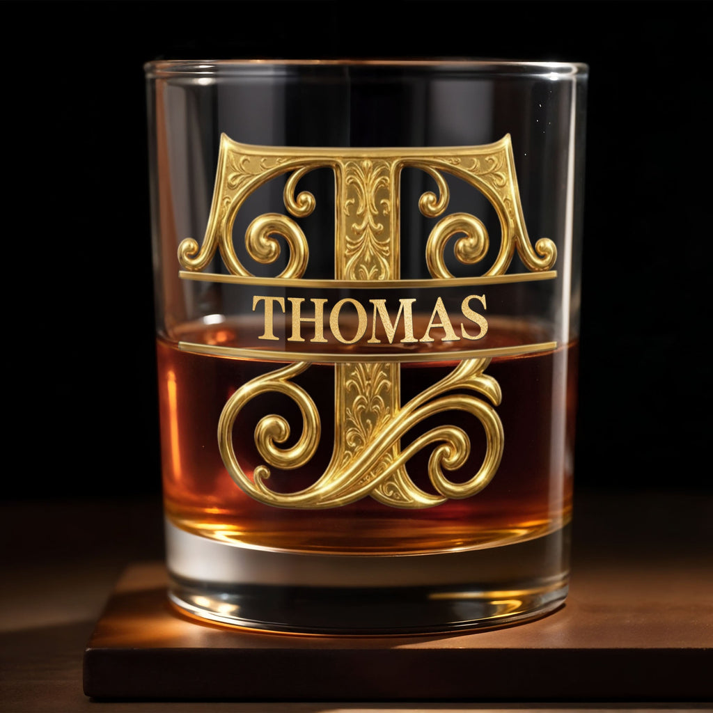 Personalized Monogram Whiskey Glass Gift for Son-In-Law Whiskey Glass GradoCreations