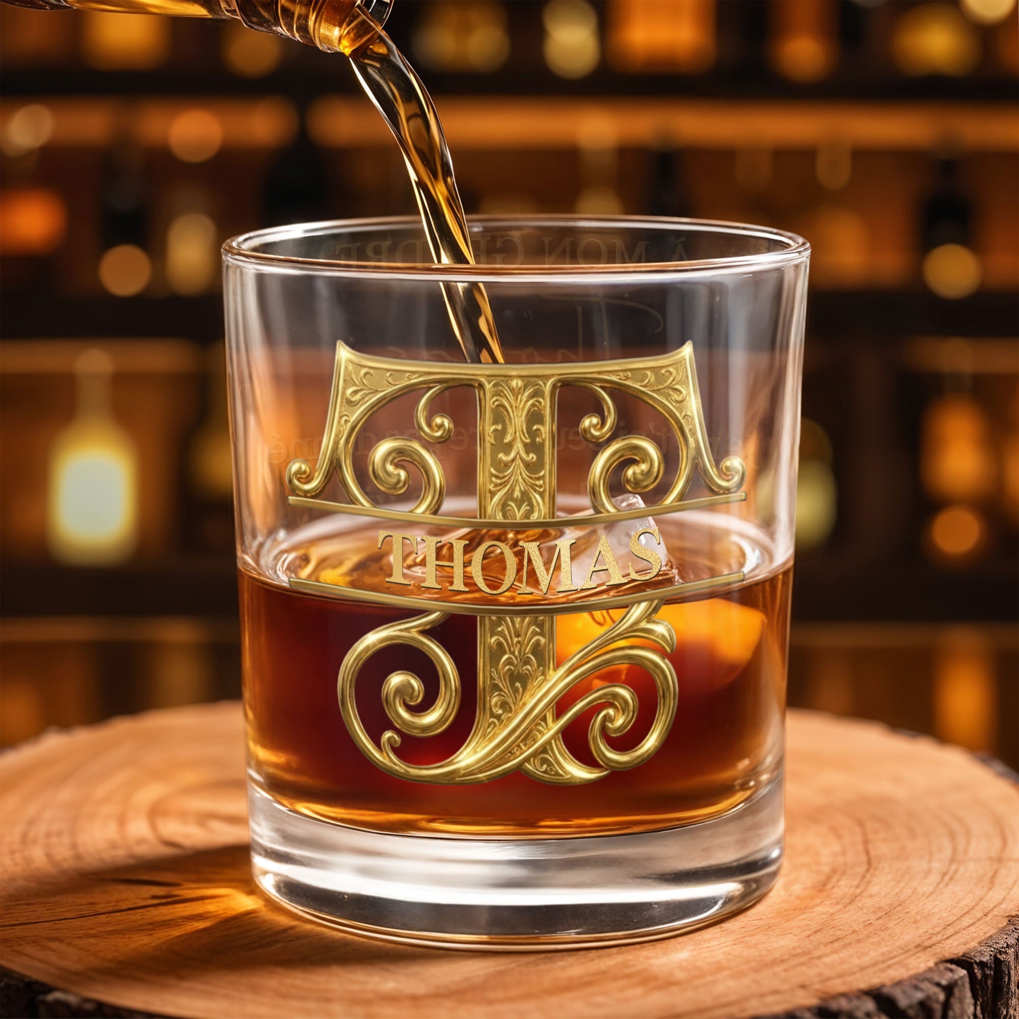 Personalized Monogram Whiskey Glass Gift for Son-In-Law Whiskey Glass GradoCreations