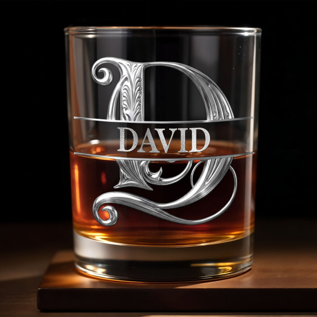 Personalized Custom Whiskey Glass Monogram Gift for Son-In-Law Whiskey Glass GradoCreations