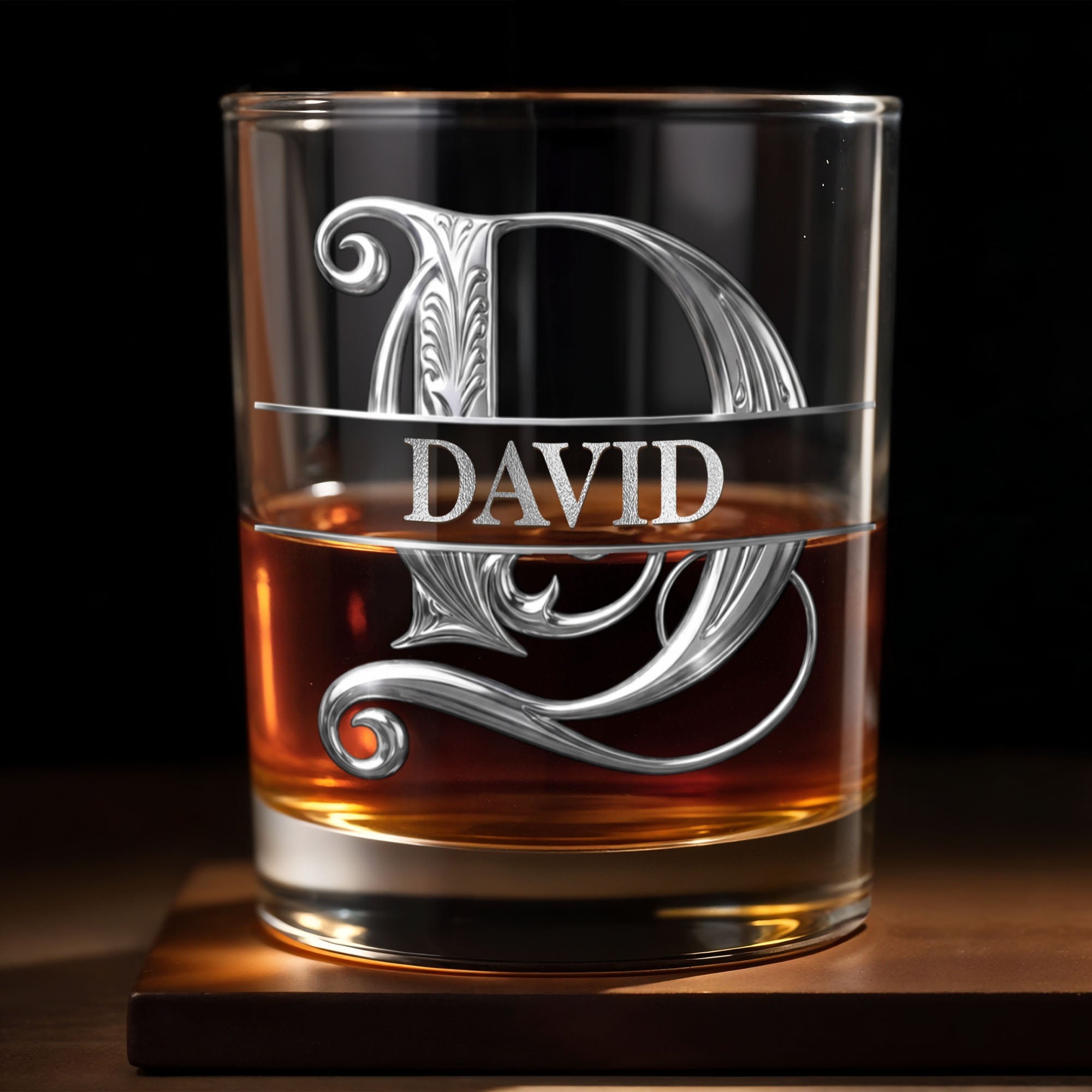 Personalized Custom Whiskey Glass Monogram Gift for Son-In-Law Whiskey Glass GradoCreations