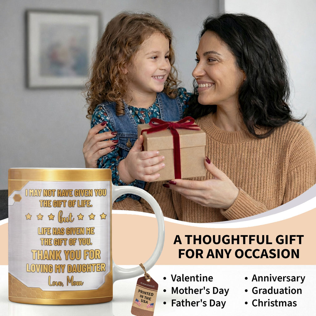 Personalized Gold Monogram Coffee Mug Custom Gift for Son-In-Law Edge-to-edge Mug GradoCreations