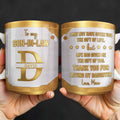 Personalized Gold Monogram Coffee Mug Custom Gift for Son-In-Law Edge-to-edge Mug GradoCreations