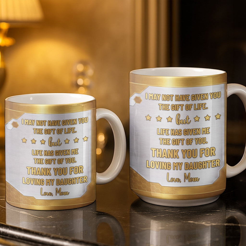 Personalized Gold Monogram Coffee Mug Custom Gift for Son-In-Law Edge-to-edge Mug GradoCreations