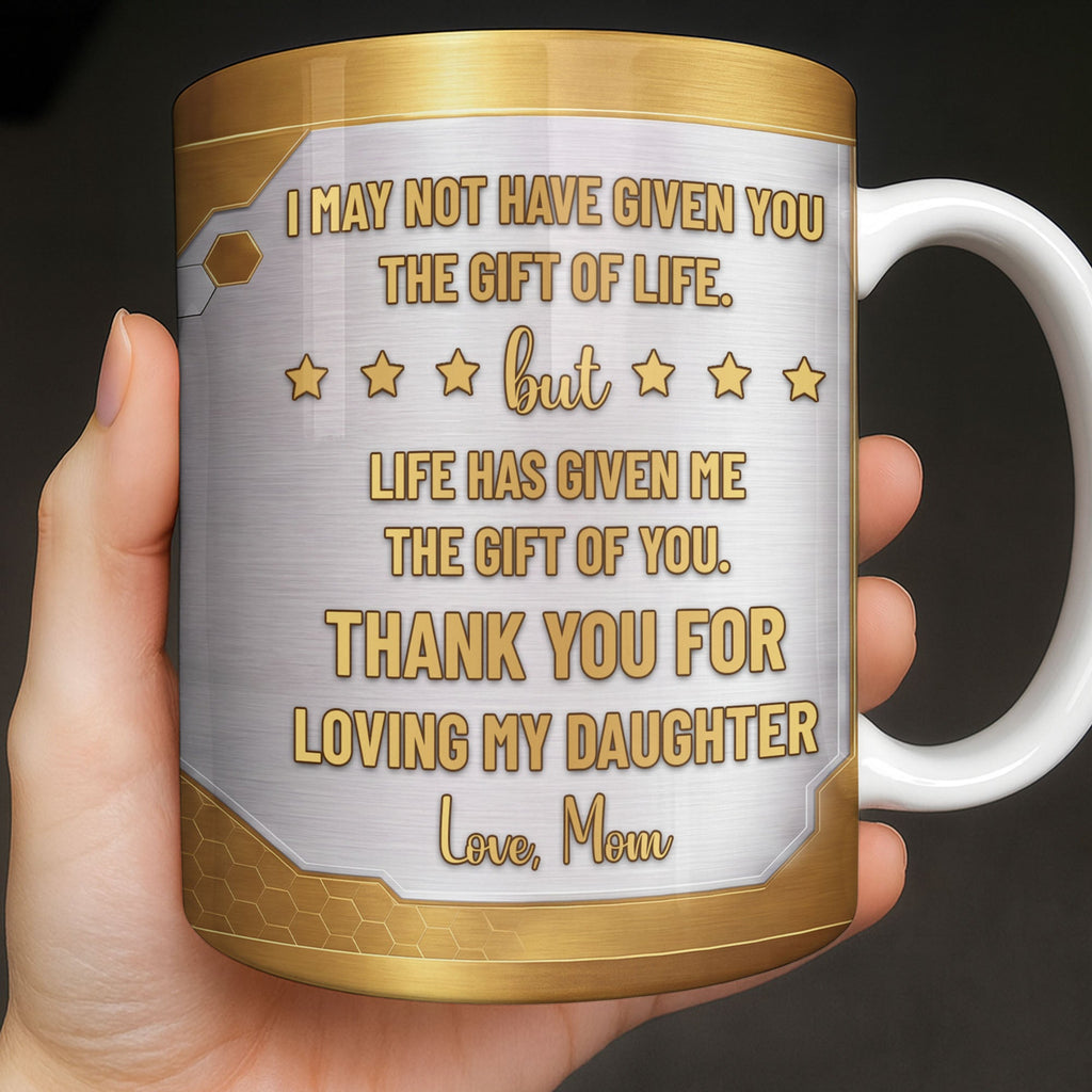 Personalized Gold Monogram Coffee Mug Custom Gift for Son-In-Law Edge-to-edge Mug GradoCreations