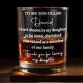 Personalized Whiskey Glass Custom Name Gift for Son-in-Law Whiskey Glass GradoCreations