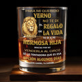 Personalized Custom Whiskey Glass with Lion Art Gift for Son-in-Law Whiskey Glass GradoCreations