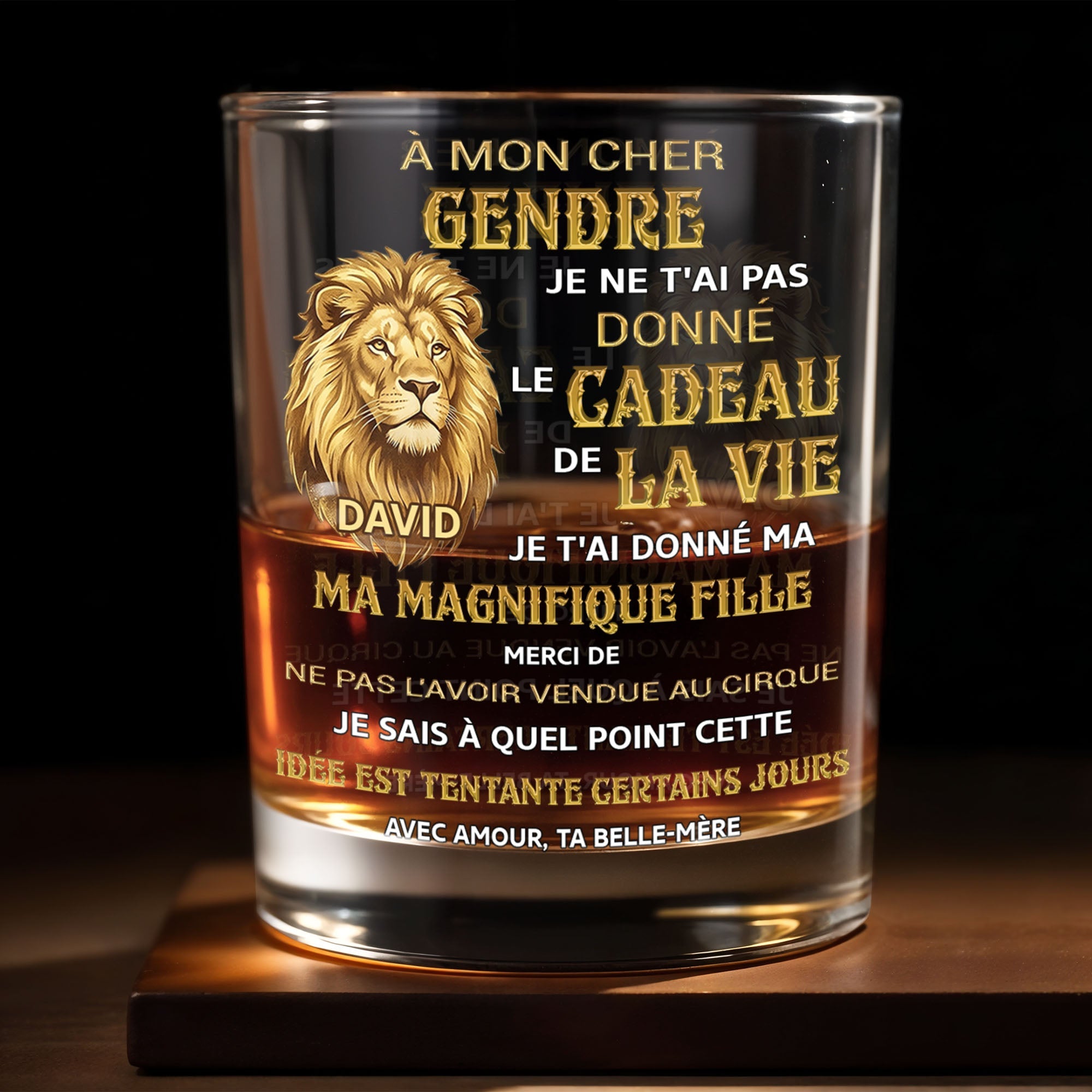 Personalized Custom Whiskey Glass Gift for Son-in-Law Whiskey Glass GradoCreations