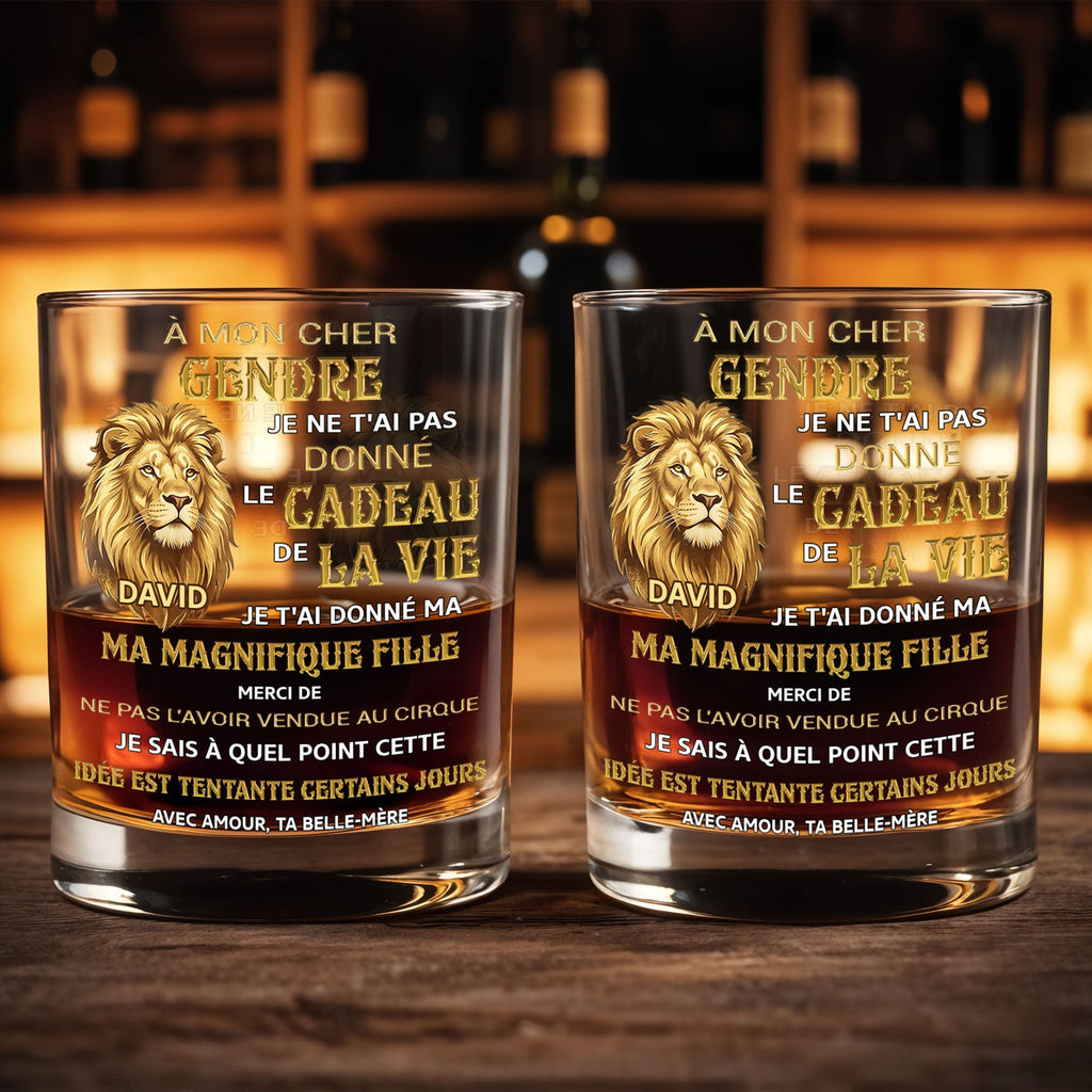 Personalized Custom Whiskey Glass Gift for Son-in-Law Whiskey Glass GradoCreations