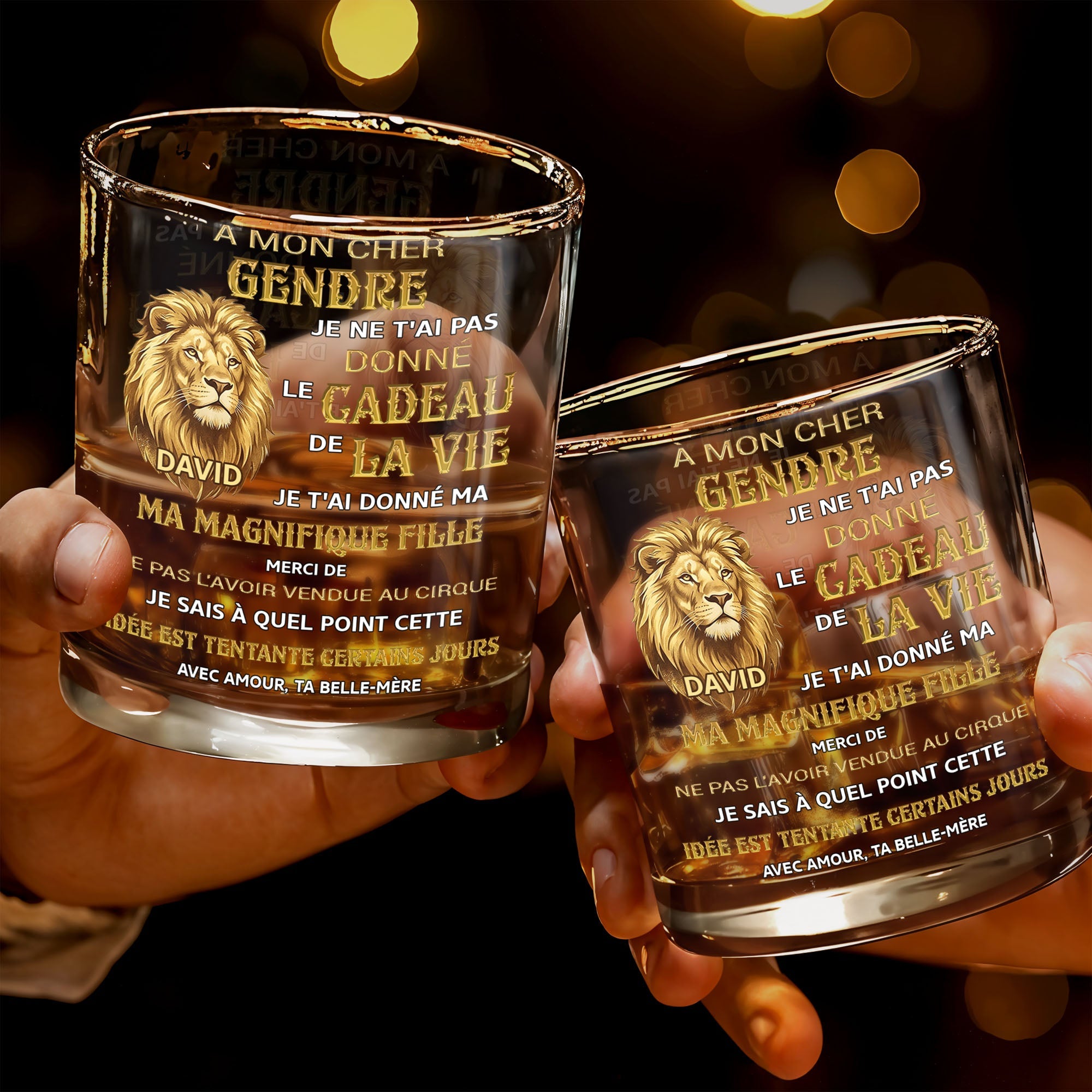 Personalized Custom Whiskey Glass Gift for Son-in-Law Whiskey Glass GradoCreations