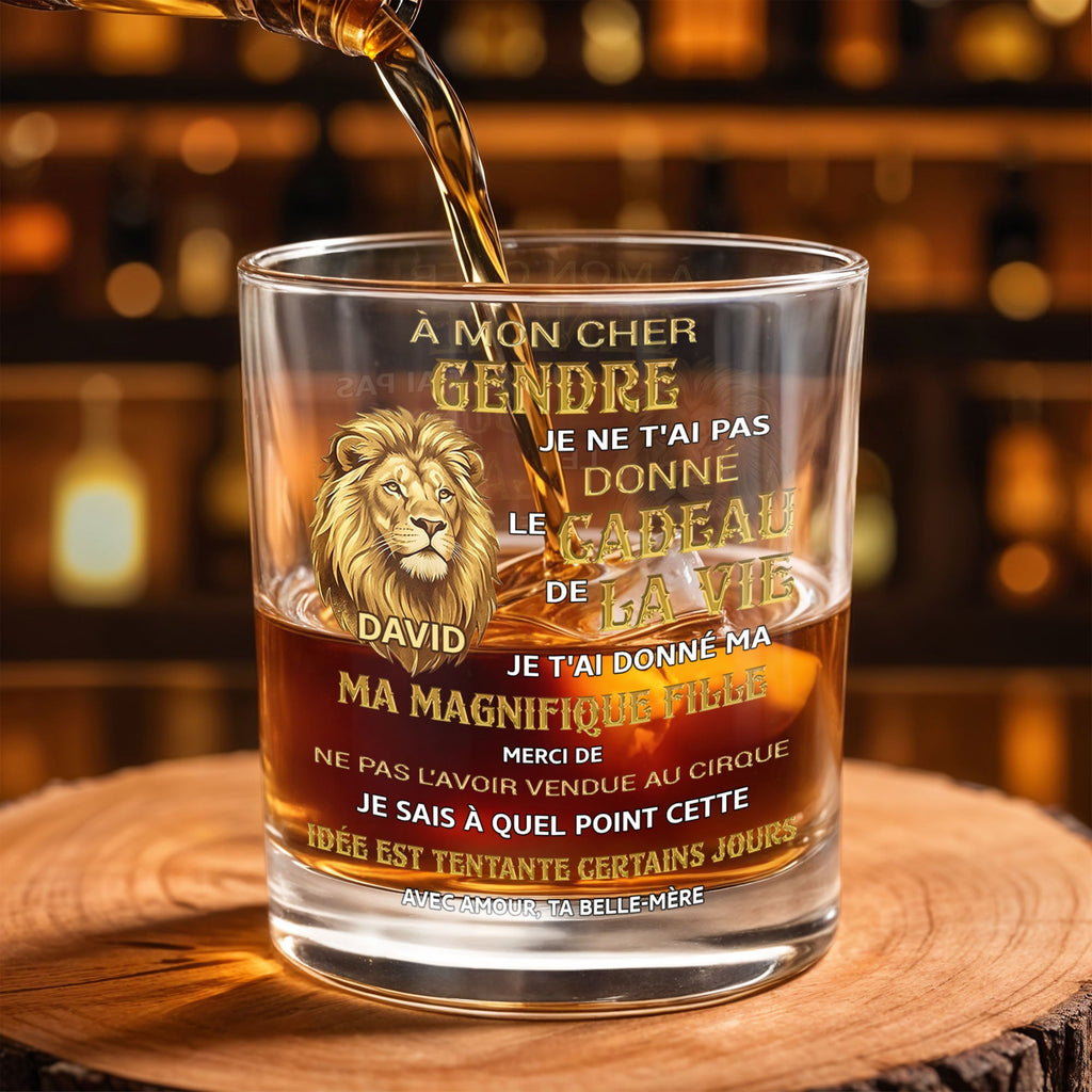 Personalized Custom Whiskey Glass Gift for Son-in-Law Whiskey Glass GradoCreations