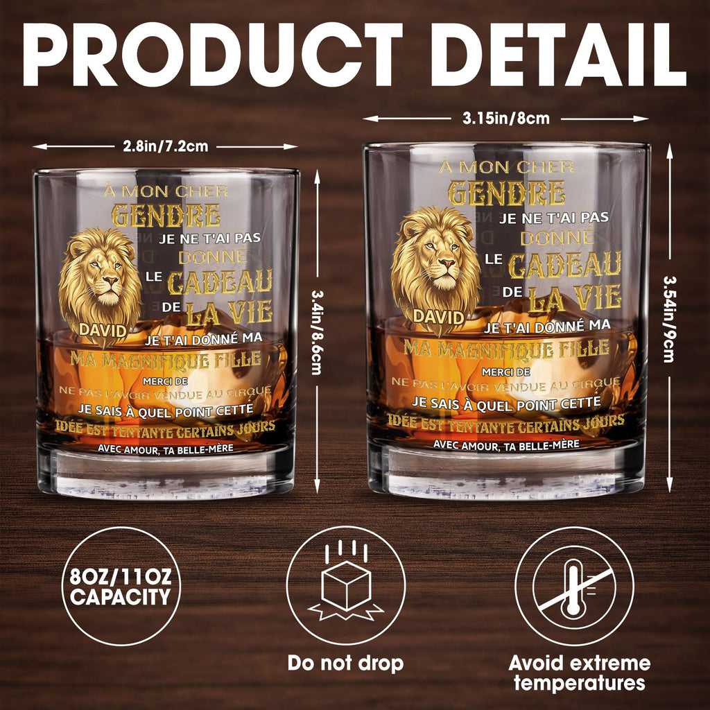 Personalized Custom Whiskey Glass Gift for Son-in-Law Whiskey Glass GradoCreations