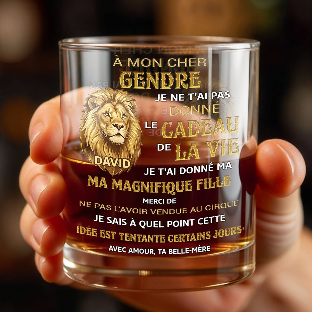 Personalized Custom Whiskey Glass Gift for Son-in-Law Whiskey Glass GradoCreations